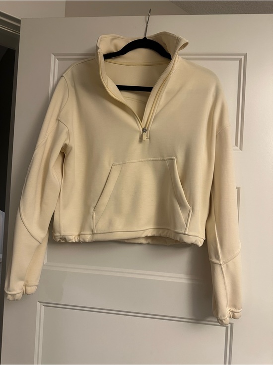 lululemon athletica Tops - lululemon athletica Cropped Cream Half-Zip Pullover
